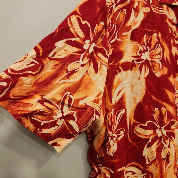 Caribbean NWT Button Up Collared Short Sleeve Tee Tropical Men's XL - Picture 5 of 9